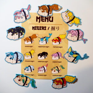 Zwarte Sushi Sticker Vinyl - Afbeelding 4