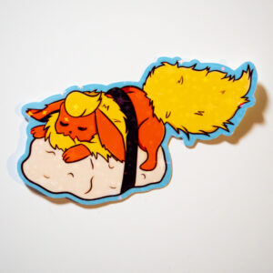 Rode Sushi Sticker Vinyl - Afbeelding 3