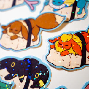 Bruine Sushi Sticker Vinyl - Afbeelding 4